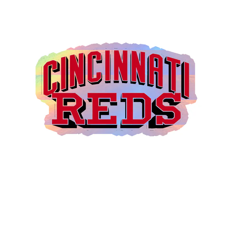 Cincinnati Reds - Name - Holographic Vinyl Sticker - Custom Size