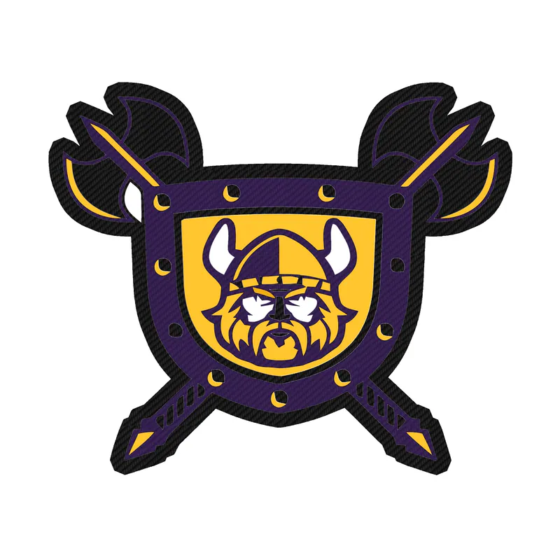 Minnesota Vikings - Shield - Carbon Fiber Vinyl Sticker - Custom Size