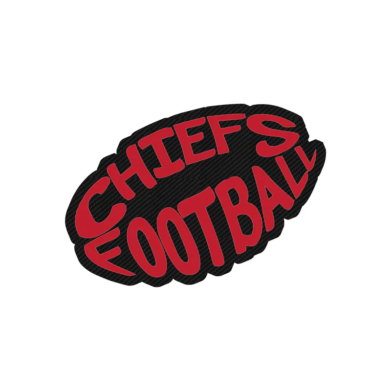 Kansas City Chiefs - Football - Carbon Fiber Vinyl Sticker – Custom Size