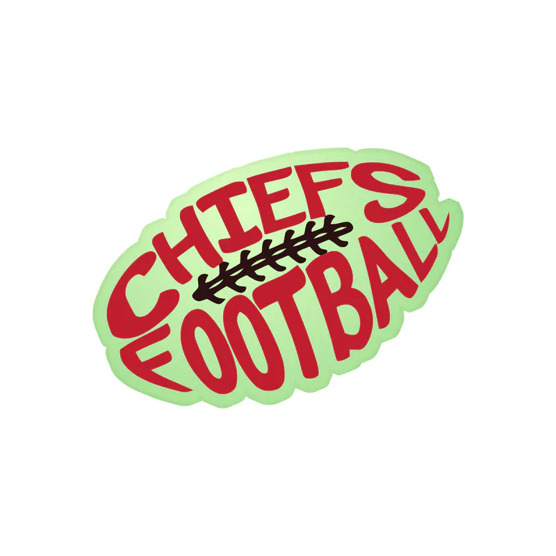 Kansas City Chiefs - Football - Glow in the Dark Vinyl Sticker – Custom Size