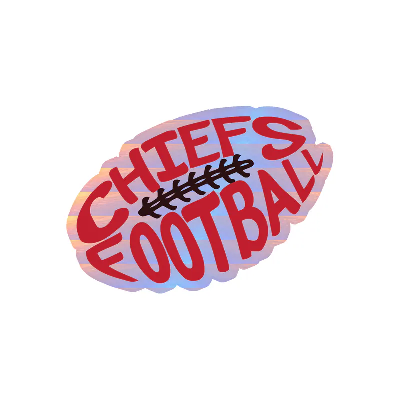 Kansas City Chiefs - Football - Holographic Vinyl Sticker – Custom Size