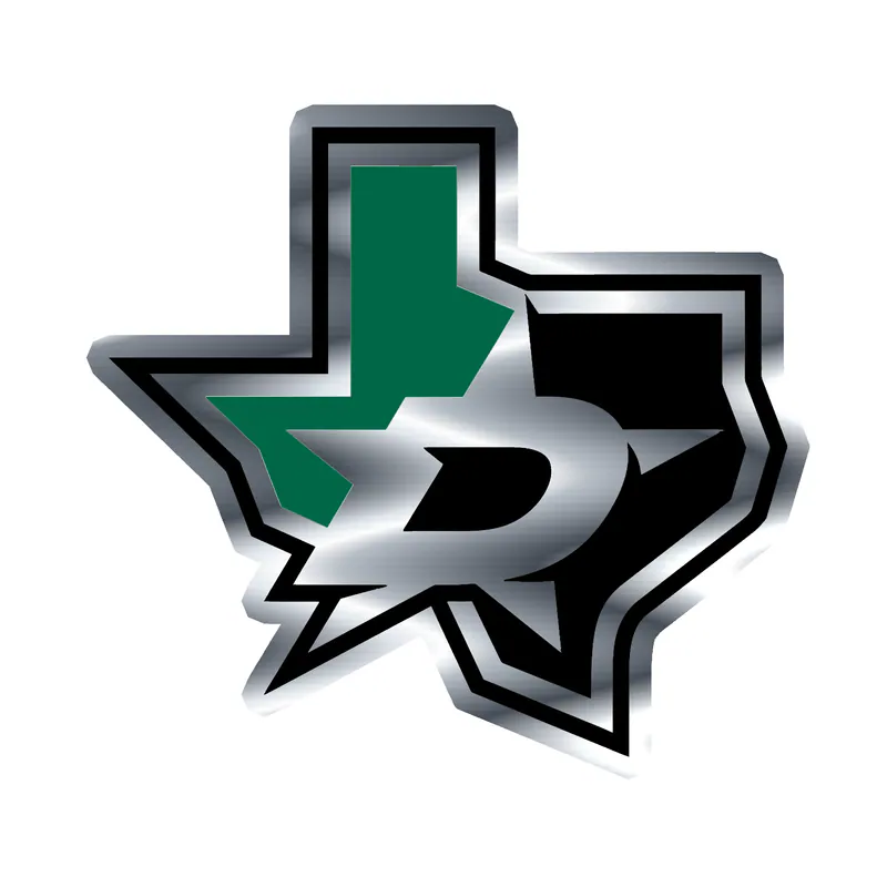 Dallas Stars  - State - Silver Chrome Vinyl Sticker - Custom Size