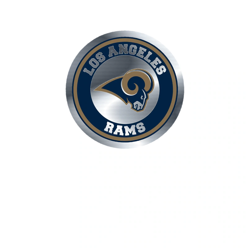 Los Angeles Rams - Image 15 - Silver Chrome Vinyl Sticker - Custom Size