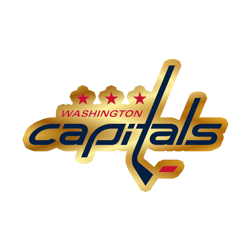 Washington Capitals - Name - Gold Chrome Vinyl Sticker - Custom Size