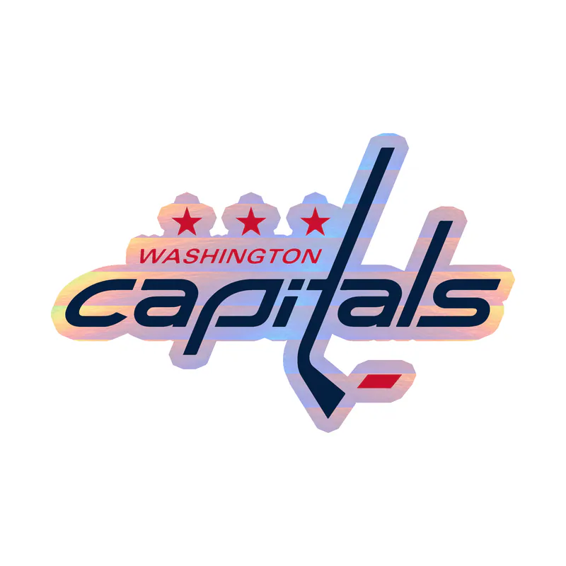 Washington Capitals - Name - Holographic Vinyl Sticker - Custom Size