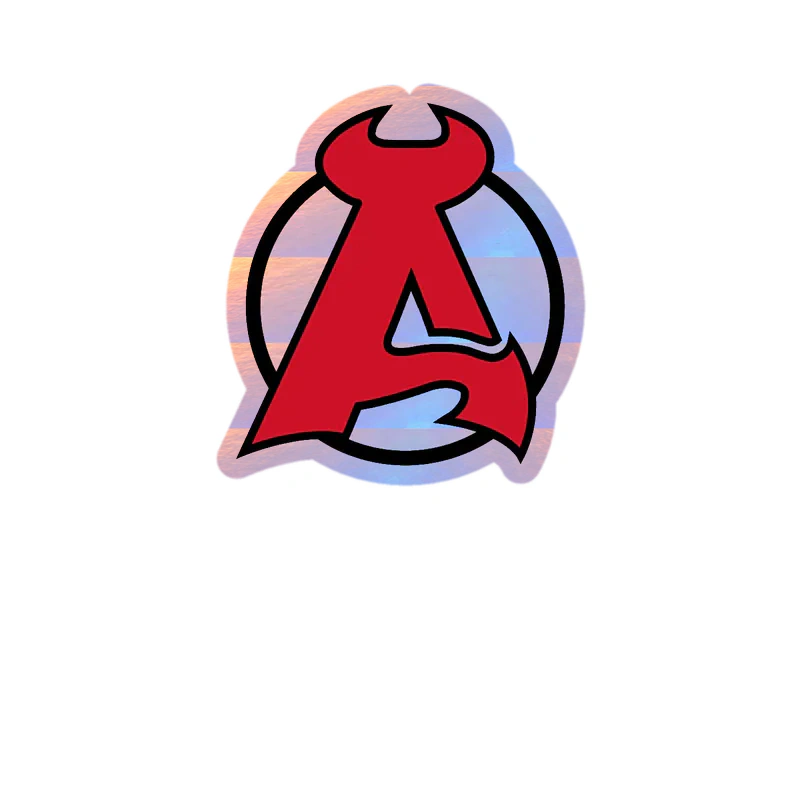 New Jersey Devils - A - Holographic Vinyl Sticker - Custom Size