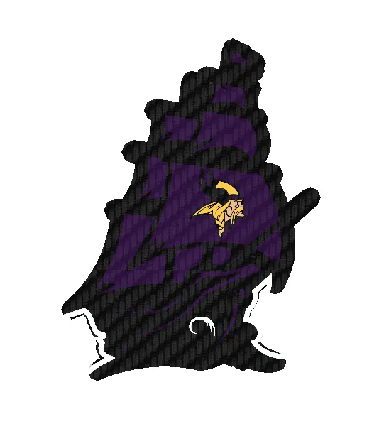 Minnesota Vikings Carbon Fiber Vinyl Sticker - Custom Size