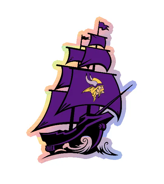 Minnesota Vikings Holographic Vinyl Sticker - Custom Size
