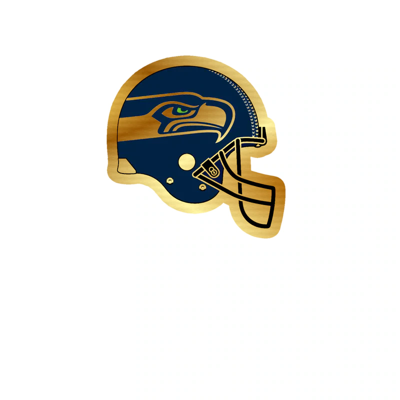 Seattle Seahawks - Image 14 - Gold Chrome Vinyl Sticker - Custom Size