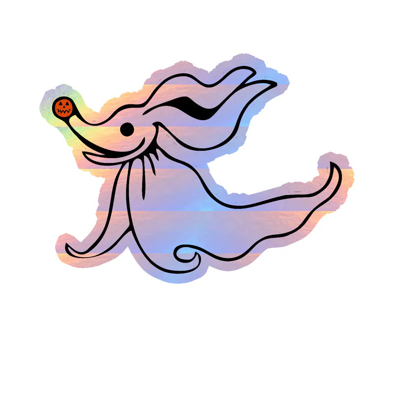 Nightmare Before Christmas Holographic Vinyl Sticker - Custom Size