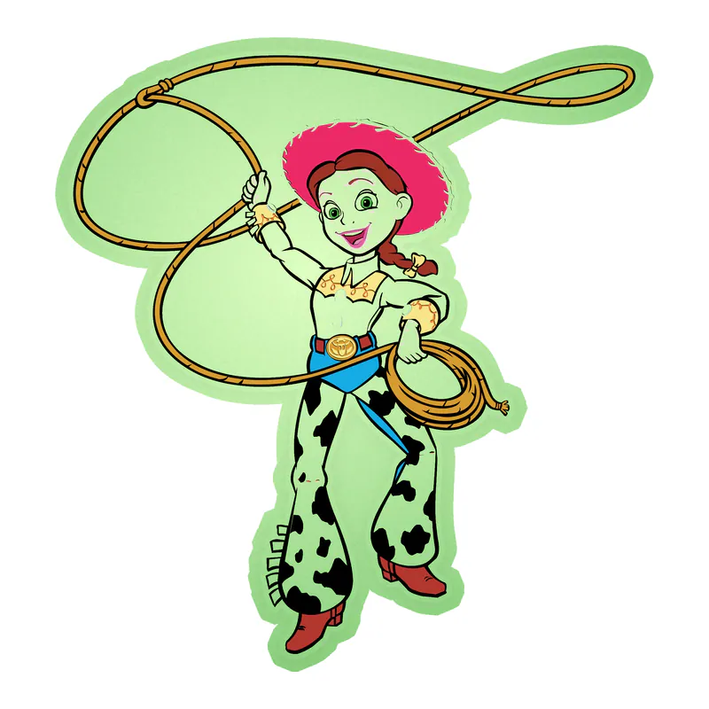 Toy Story Jessie Glow in the Dark Vinyl Sticker - Custom Size