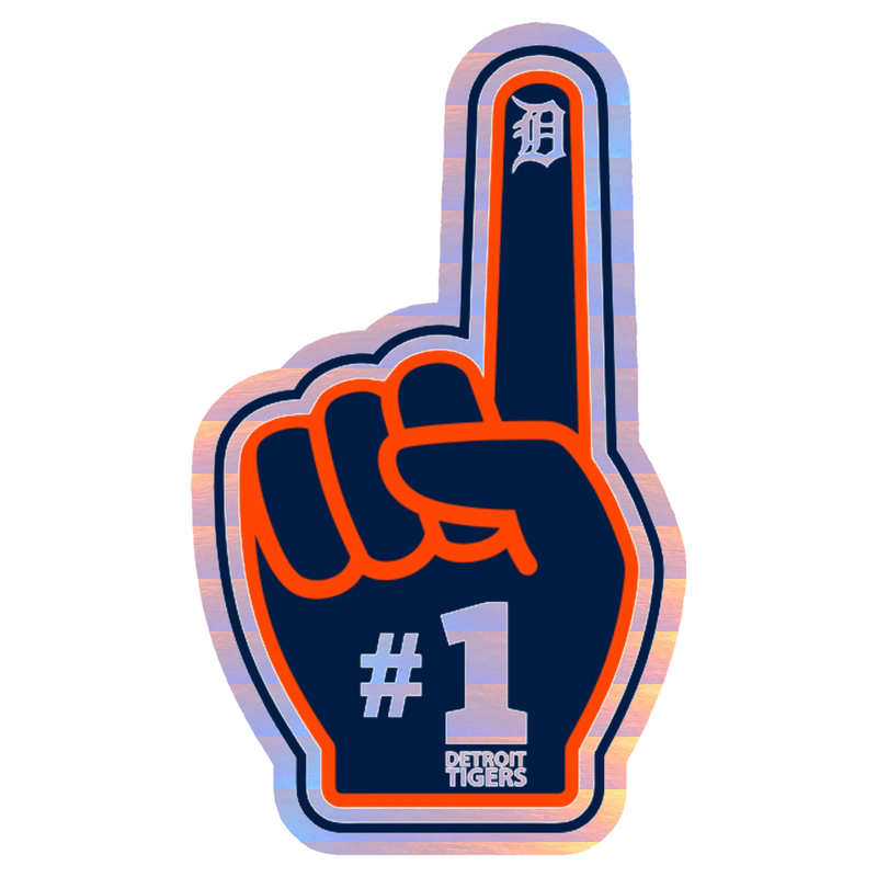 Detroit Tigers - Number #1 - Holographic Vinyl Sticker - Custom Size