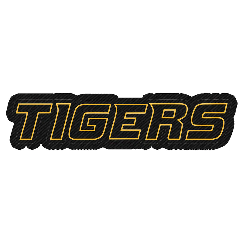 Missouri Tigers - Tigers  - Carbon Fiber Vinyl Sticker - Custom Size