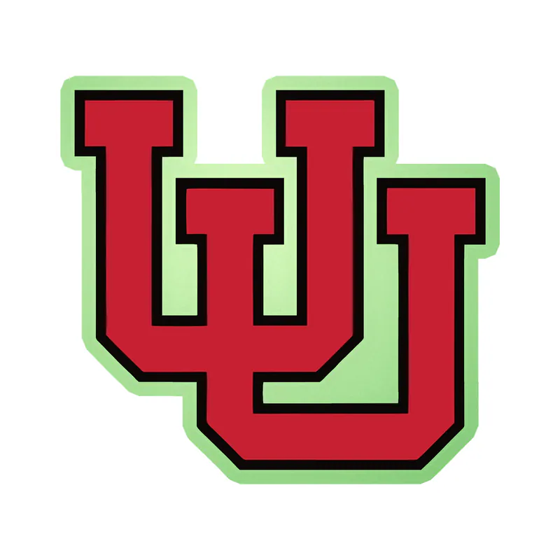 University of Utah Glow in the Dark Vinyl Decal - Custom Size