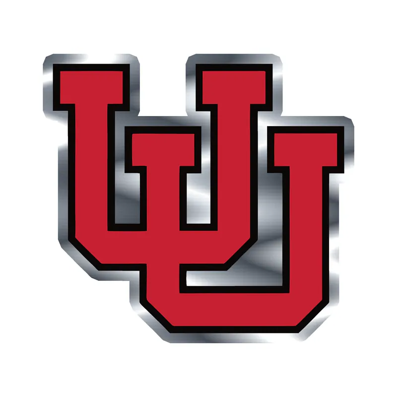 University of Utah Silver Chrome Vinyl Decal - Custom Size