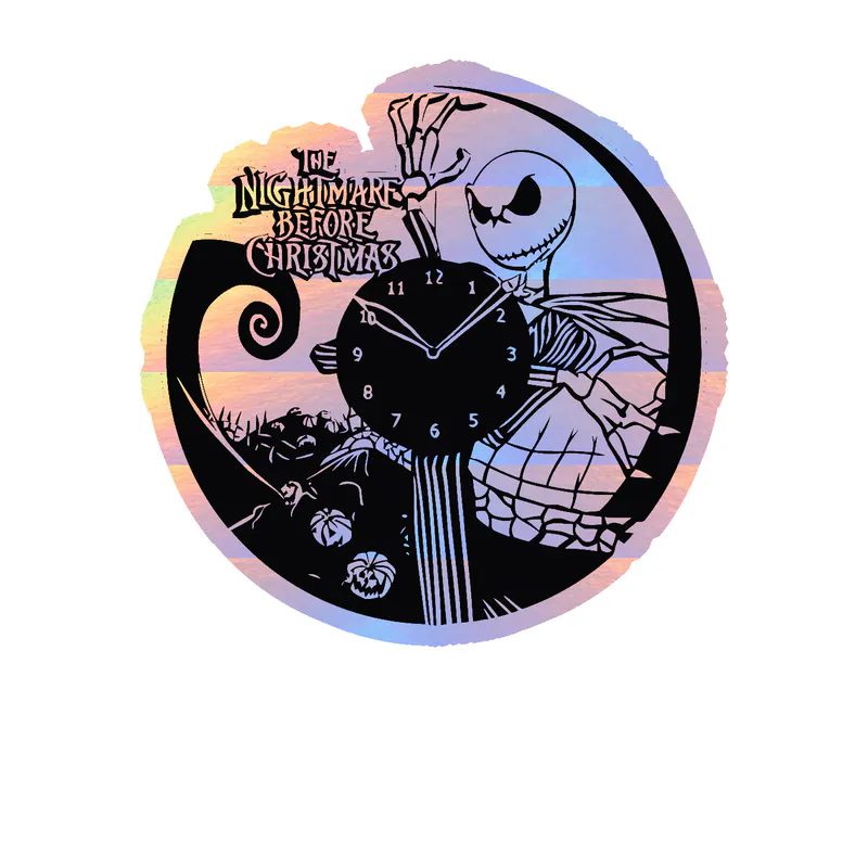 Nightmare Before Christmas Holographic Vinyl Sticker - Custom Size