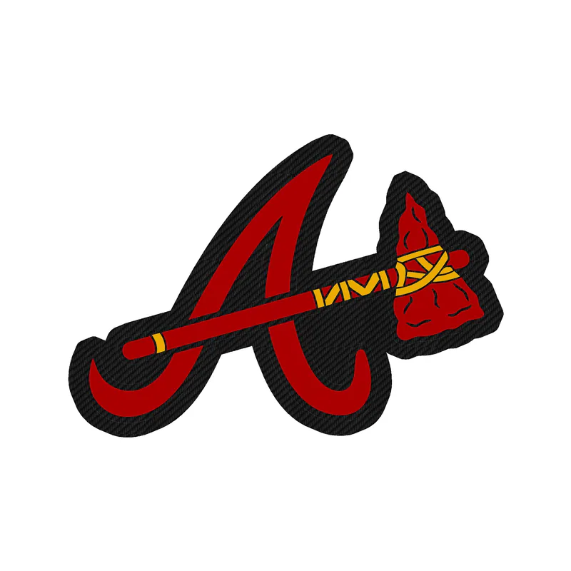 Atlanta Braves - A With Hatchet - Carbon Fiber Vinyl Sticker - Custom Size
