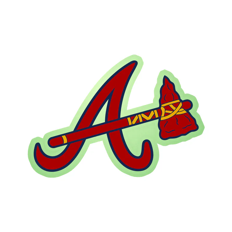 Atlanta Braves - A With Hatchet - Glow in the Dark Vinyl Sticker - Custom Size