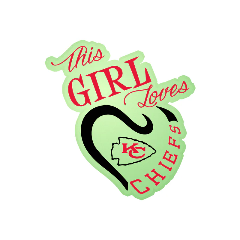 Kansas City Chiefs - This Girl - Glow in the Dark Vinyl Sticker – Custom Size