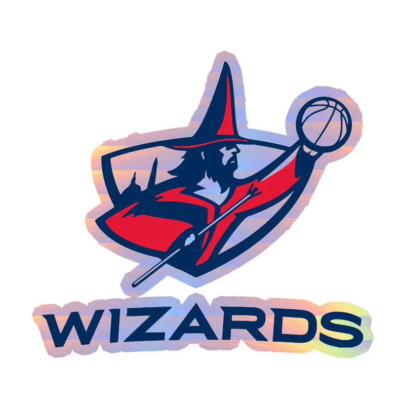 Washington Wizards - Image 1 - Holographic Vinyl Sticker - Custom Size
