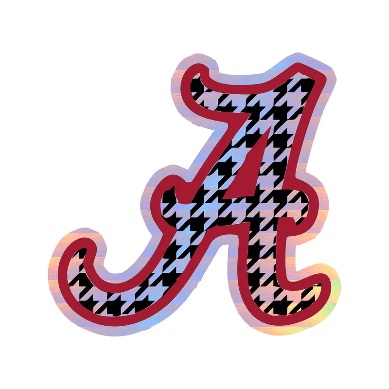 Alabama Crimson Tide - Image 13 - Holographic Vinyl Decal - Custom Size