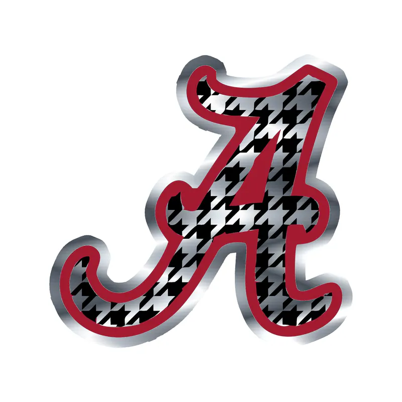 Alabama Crimson Tide - Image 13 - Silver Chrome Vinyl Decal - Custom Size