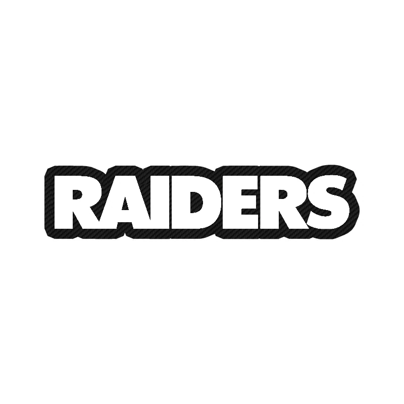 Las Vegas Raiders - Name - Carbon Fiber Vinyl Sticker - Custom Size