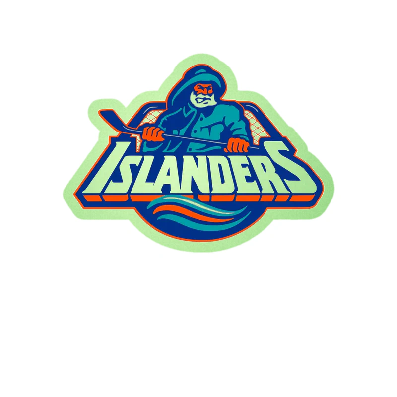 New York Islanders - Islanders - Glow in the Dark Vinyl Sticker - Custom Size