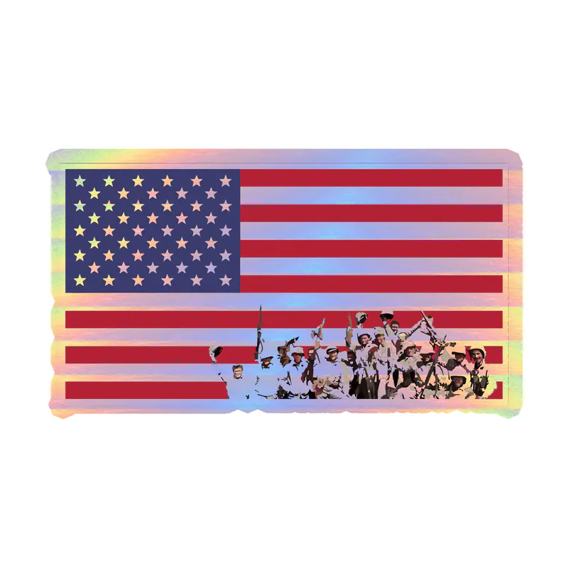 Iwo Jima Holographic Vinyl Decal