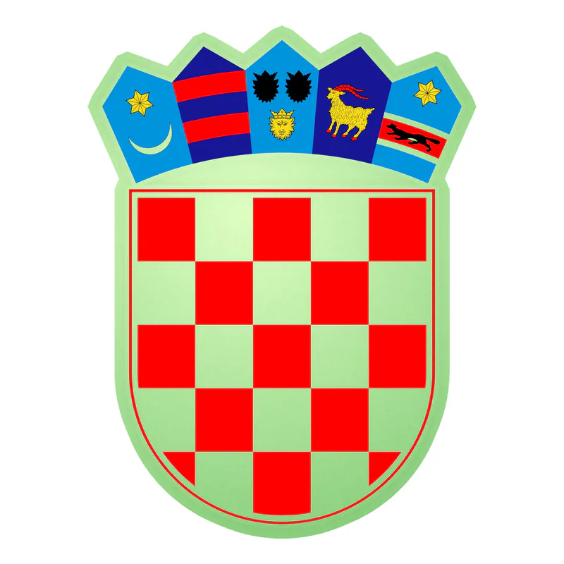 Croatian Crest Glow in the Dark Vinyl Decal