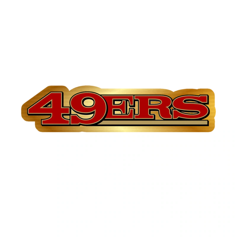 San Francisco 49ers - Image 4 - Gold Chrome Vinyl Sticker - Custom Size