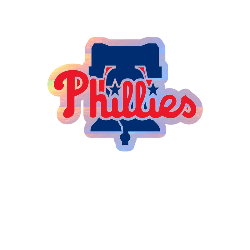 Philadelphia Phillies - Phillies With Bell - Holographic Vinyl Sticker - Custom Size