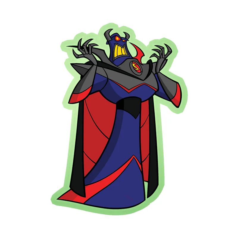 Toy Story Emperor Zurg Glow in the Dark Vinyl Sticker - Custom Size