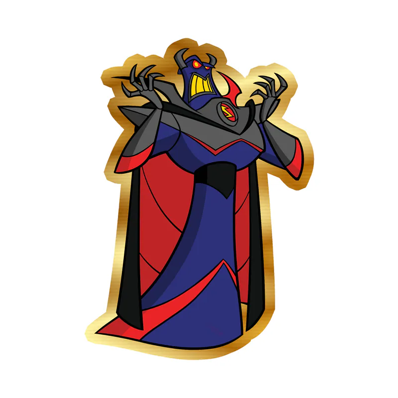 Toy Story Emperor Zurg Gold Chrome Vinyl Sticker - Custom Size