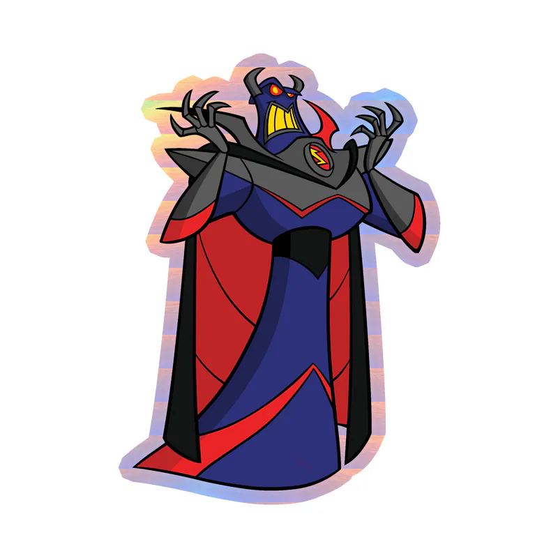 Toy Story Emperor Zurg Holographic Vinyl Sticker - Custom Size