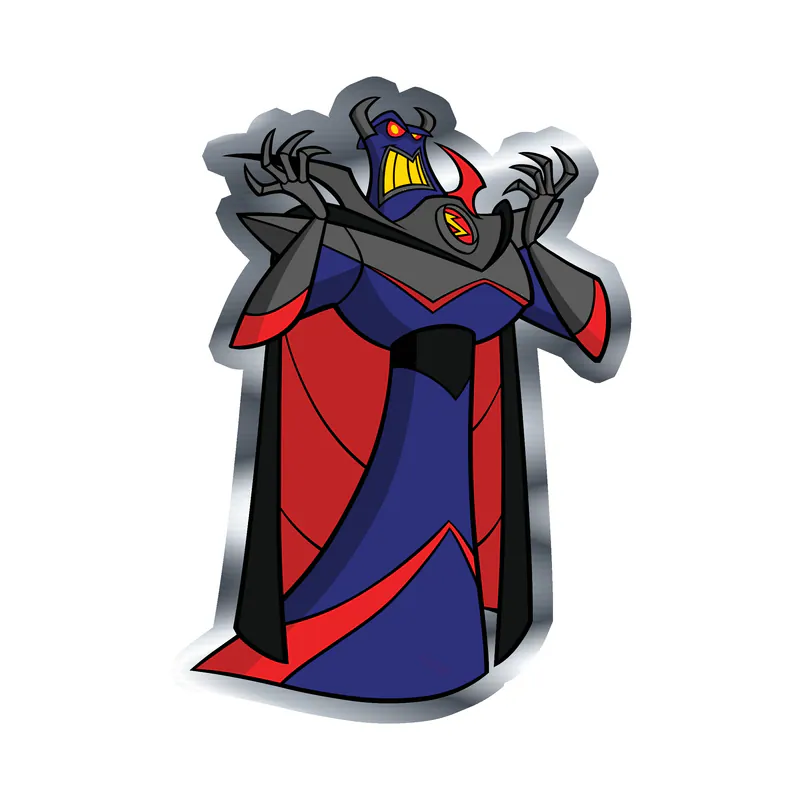 Toy Story Emperor Zurg Silver Chrome Vinyl Sticker - Custom Size