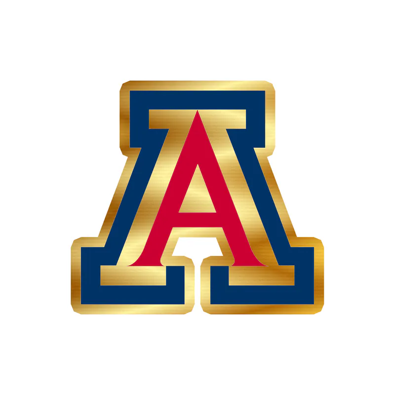 Arizona Wildcats - Image 1 - Gold Chrome Vinyl Decal - Custom Size