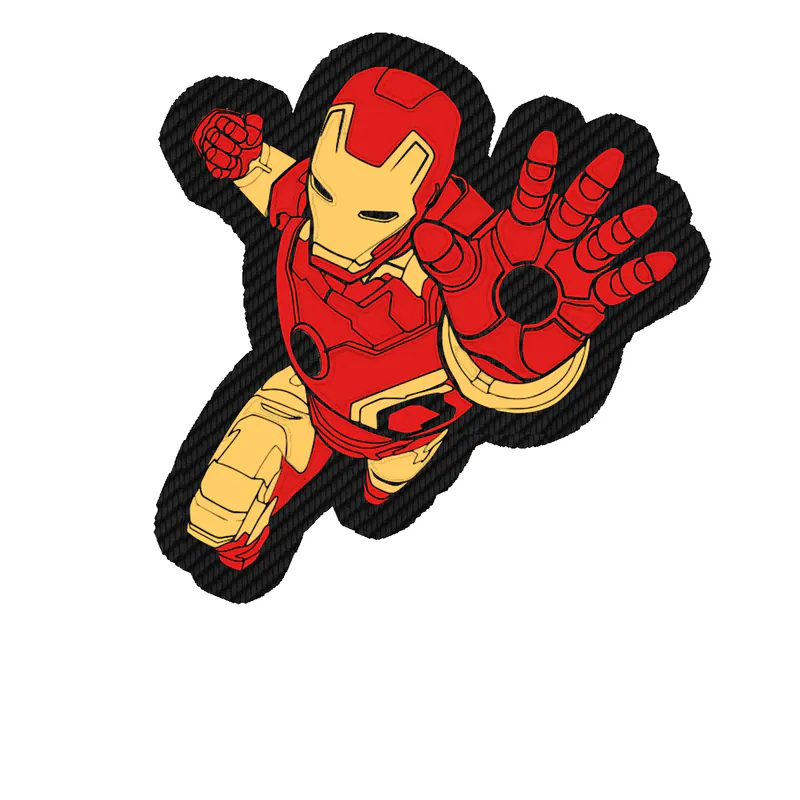Iron Man - Carbon Fiber Vinyl Sticker - Custom Size