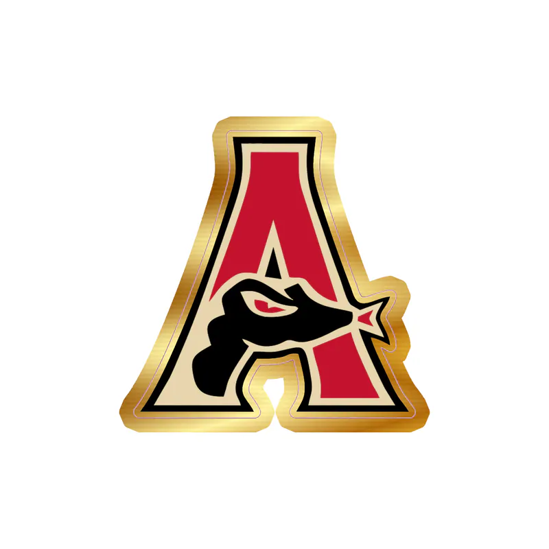 Arizona Diamondbacks - A With Snake - Gold Chrome Vinyl Sticker - Custom Size