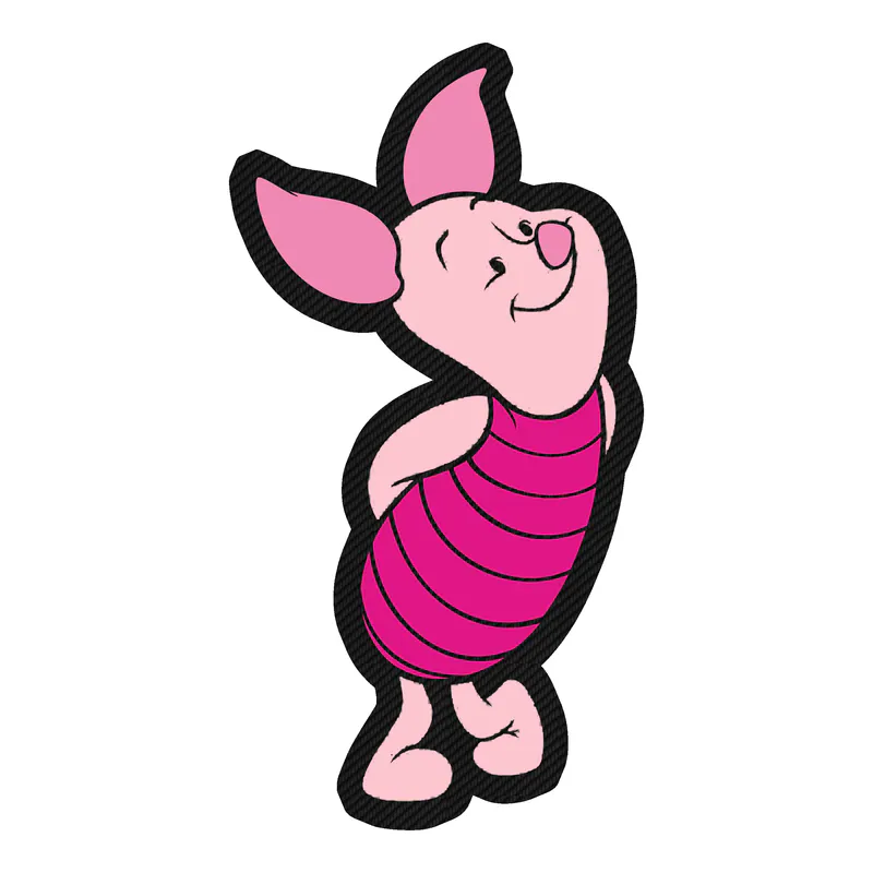 Winnie The Pooh - Piglet - Carbon Fiber Vinyl Sticker - Custom Size