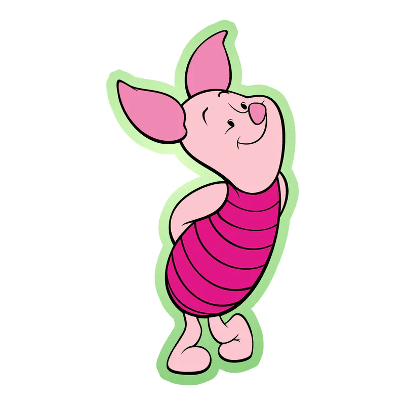 Winnie The Pooh - Piglet - Glow in the Dark Vinyl Sticker - Custom Size