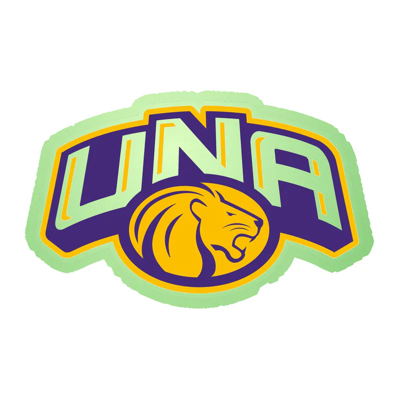 North Alabama Lions - UNA - Glow in the Dark Vinyl Decal - Custom Size