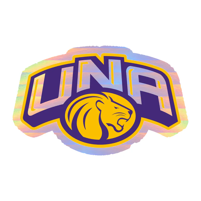 North Alabama Lions - UNA - Holographic Vinyl Decal - Custom Size