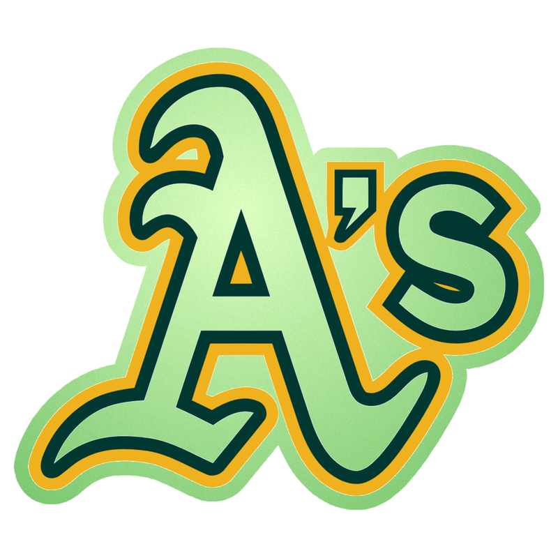Oakland Athletics - A's - Glow in the Dark Vinyl Sticker - Custom Size