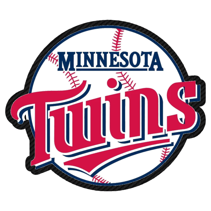 Minnesota Twins - Baseball With Name - Carbon Fiber Vinyl Sticker - Custom Size