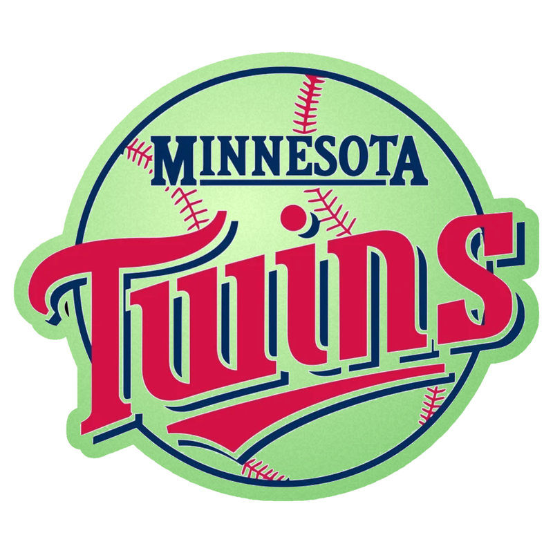 Minnesota Twins - Baseball With Name - Glow in the Dark Vinyl Sticker - Custom Size