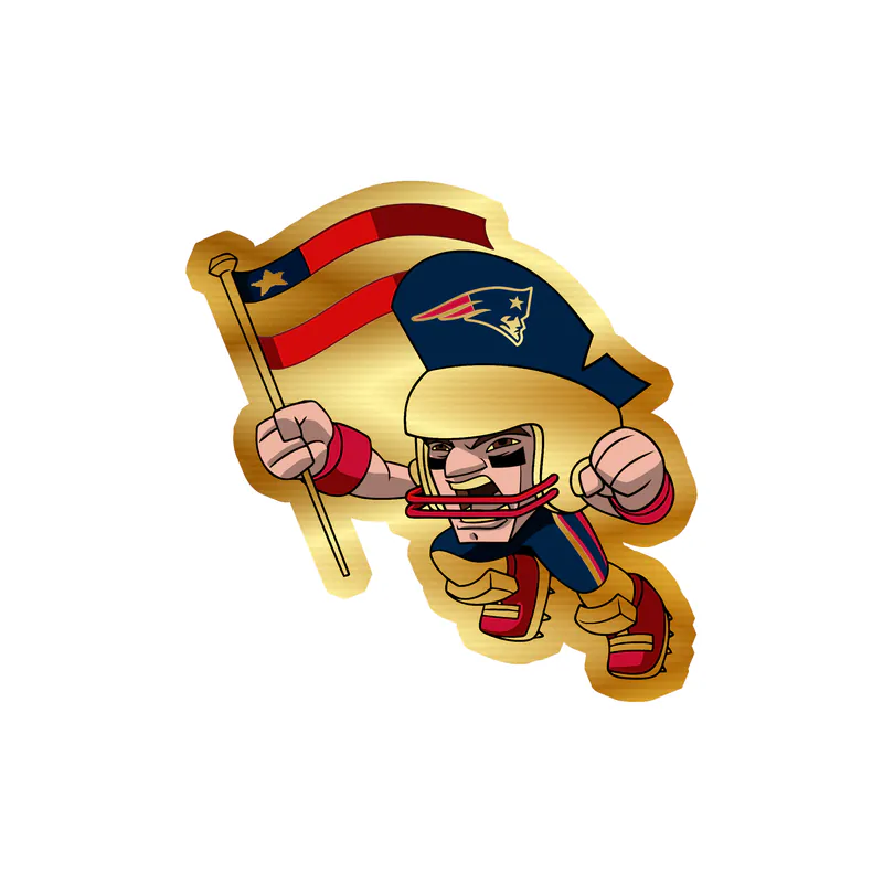 New England Patriots - Image 3 - Gold Chrome Vinyl Sticker - Custom Size