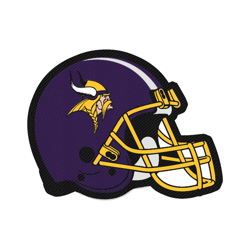 Minnesota Vikings - Purple Helmet with Stripe - Carbon Fiber Vinyl Sticker - Custom Size