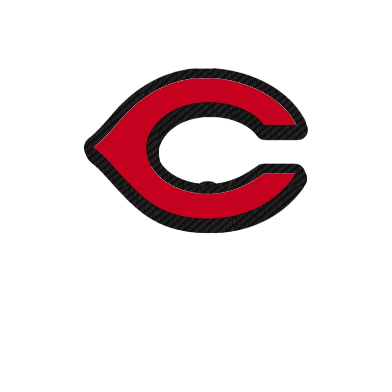 Cincinnati Reds - Red C - Carbon Fiber Vinyl Sticker - Custom Size