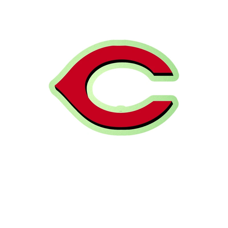 Cincinnati Reds - Red C - Glow in the Dark Vinyl Sticker - Custom Size